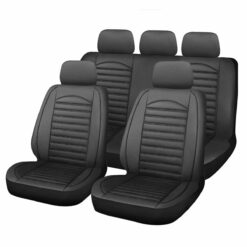 Auto Universele Stoelhoezenset Comfort PU Leder 9-delig Zwart