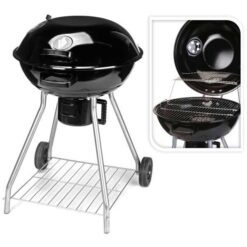 BBQ Classics Zwart Houtskool Barbecue Met Deksel en Wielen